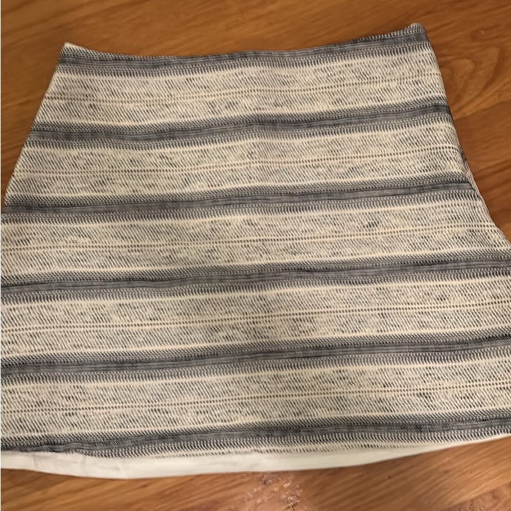 Blue and white mini skirt